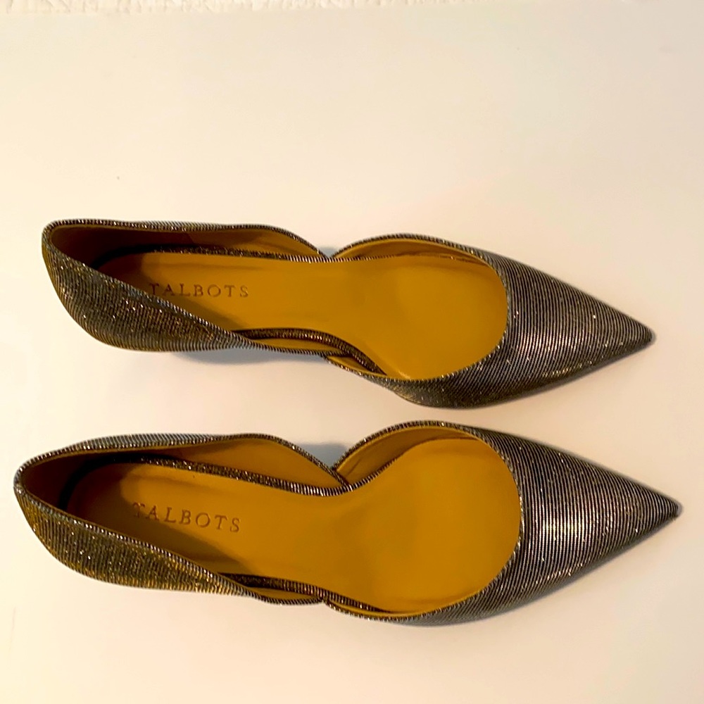 Talbots metallic kitten heels size 9.5